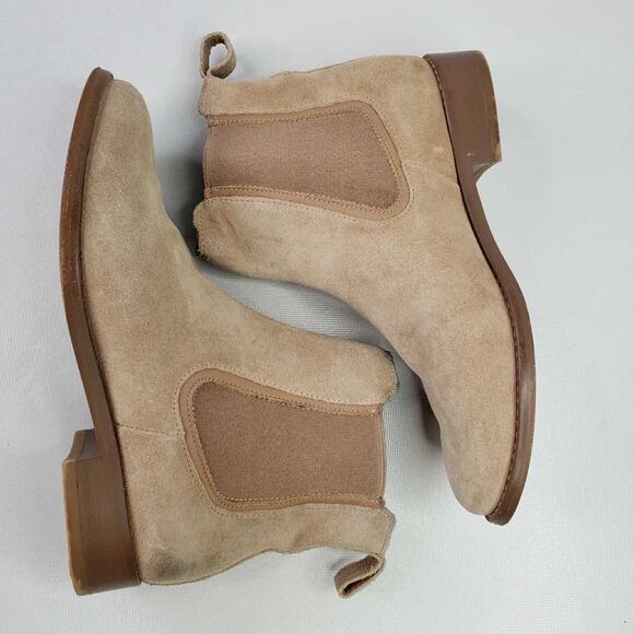Thursday Boot Company Tan Suede Duchess Chelsea Boots Womens Size 7 Pull On - Picture 4 of 9
